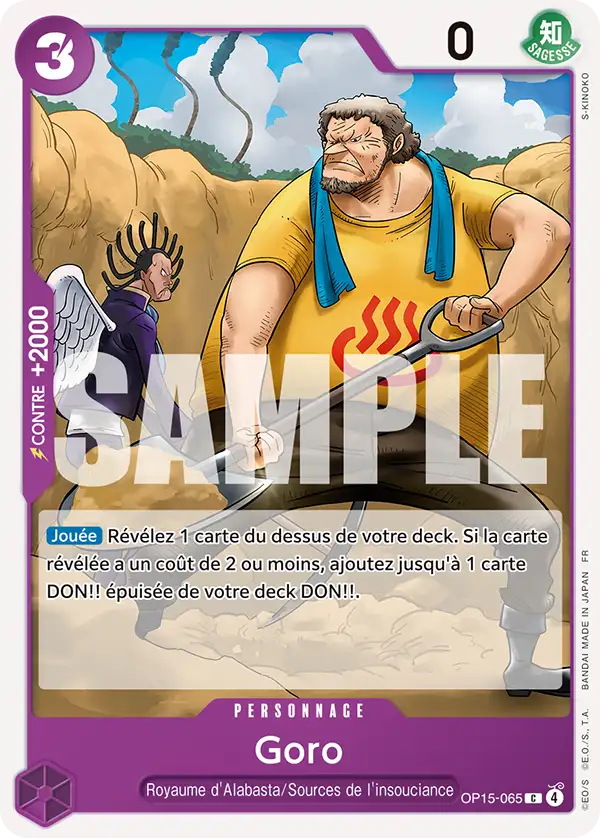 Carte One Piece OP15-065 Goro | LorenZone