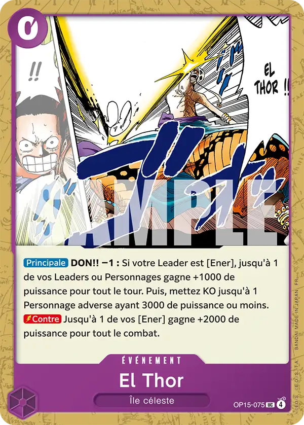 Carte One Piece OP15-075 El Thor | LorenZone