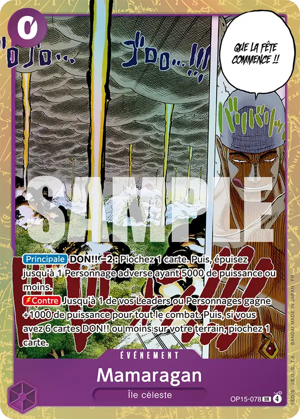Carte One Piece OP15-078 Mamaragan V1 | LorenZone