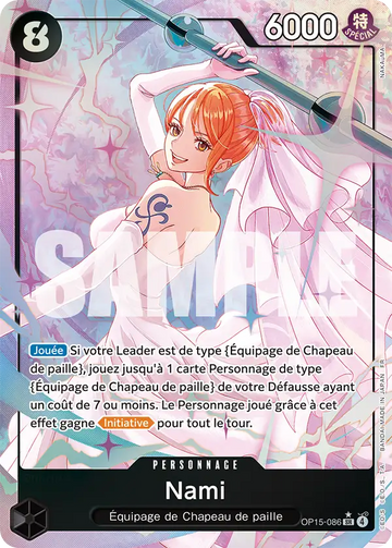 Carte One Piece Nami OP15-086 V2 - Aventure sur l'Île de Dieu