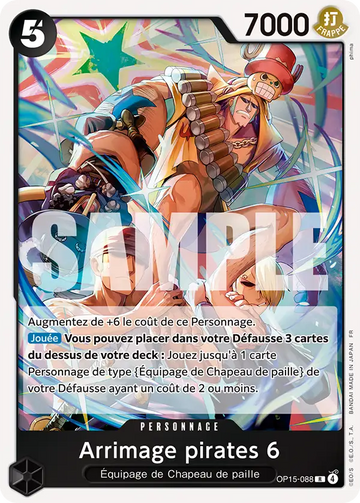 Carte One Piece Arrimage pirates 6 OP15-088 - Aventure sur l'Île de Dieu