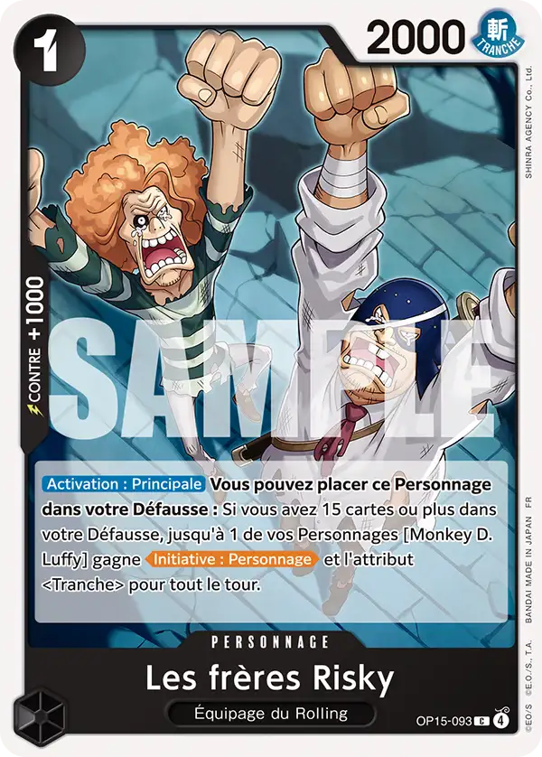 Carte One Piece OP15-093 Les frères Risky | LorenZone