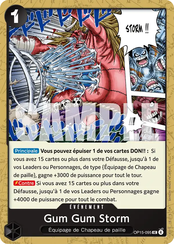 Carte One Piece OP15-095 Gum Gum Storm | LorenZone