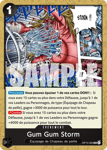 Carte One Piece Gum Gum Storm OP15-095 - Aventure sur l'Île de Dieu