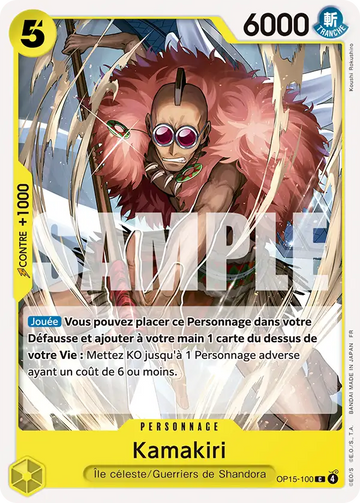 Carte One Piece Kamakiri OP15-100 - Aventure sur l'Île de Dieu