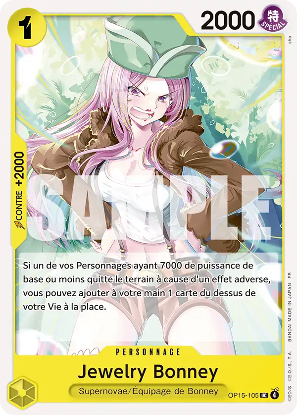 Carte One Piece OP15-105 Jewelry Bonney | LorenZone