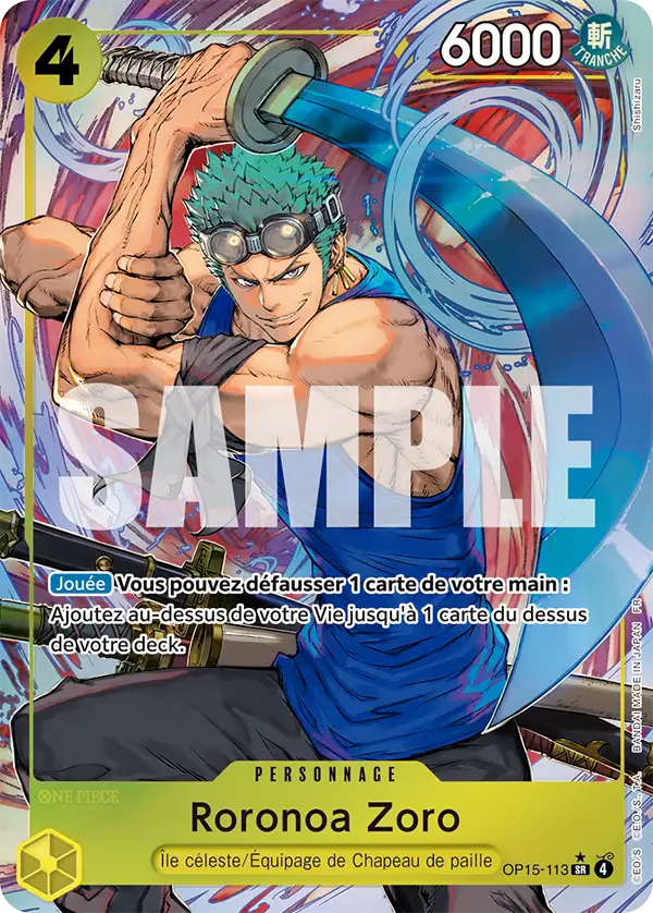 Carte One Piece OP15-113 Roronoa Zoro V2 | LorenZone