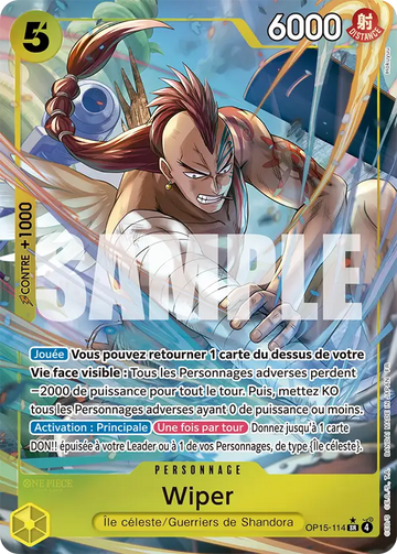 Carte One Piece Wiper OP15-114 V2 - Aventure sur l'Île de Dieu