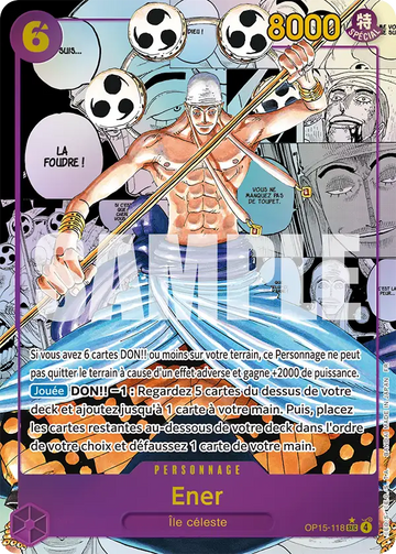 Carte One Piece Ener OP15-118 V3 - Aventure sur l'Île de Dieu