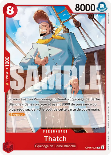 Carte One Piece Thatch OP16-005 V1 - L'Heure de la Bataille Décisive