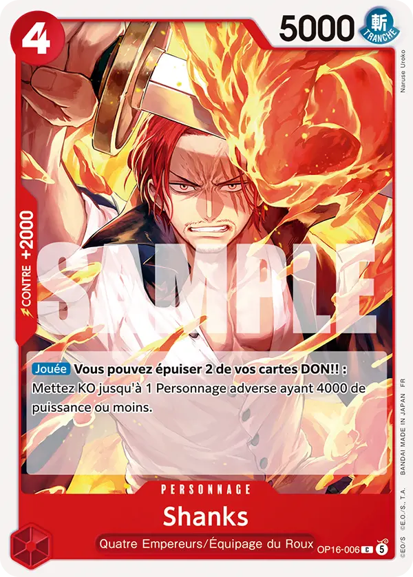Carte One Piece OP16-006 Shanks | LorenZone