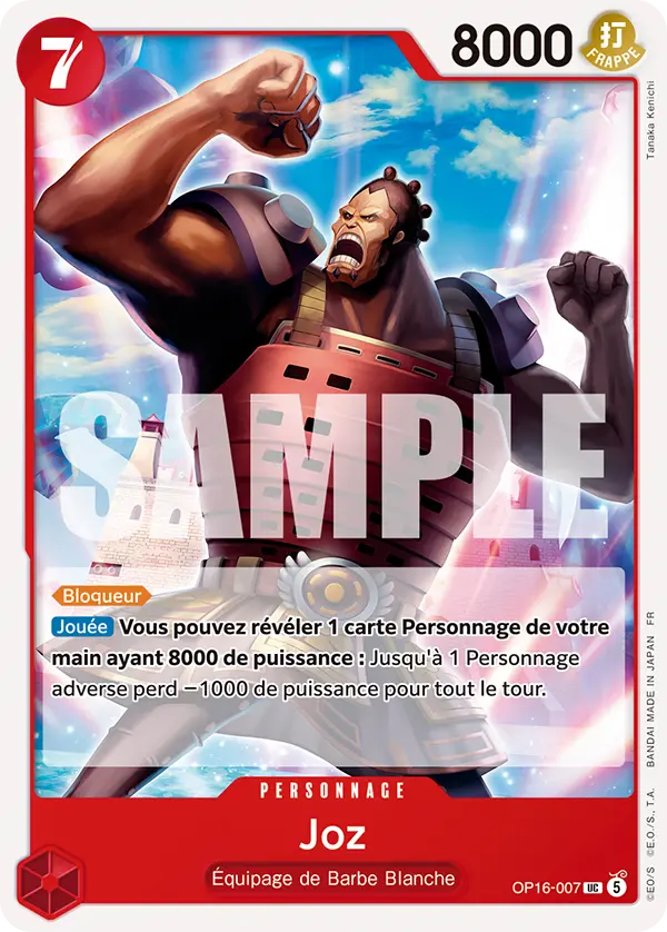 Carte One Piece OP16-007 Joz | LorenZone