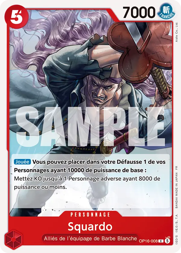 Carte One Piece OP16-008 Squardo | LorenZone
