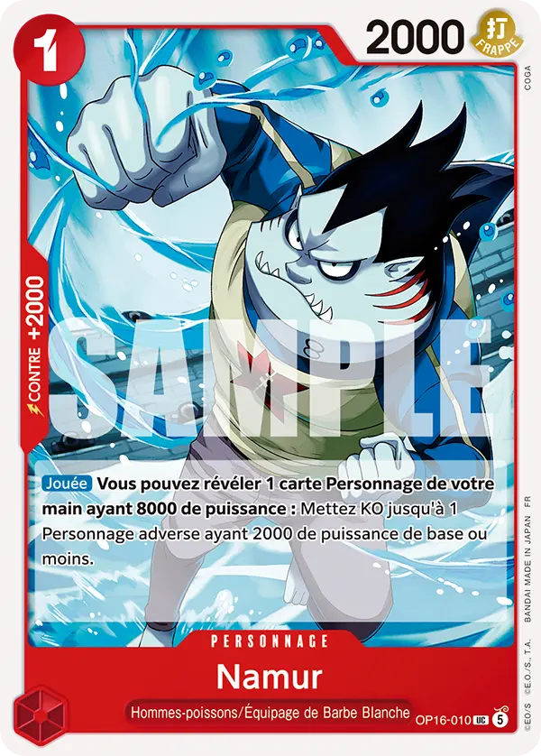 Carte One Piece OP16-010 Namur (Événement de sortie) | LorenZone