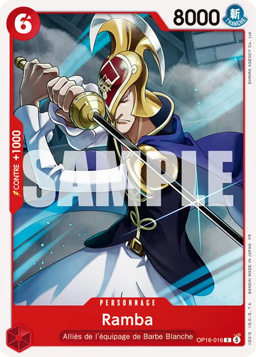 Carte One Piece Ramba OP16-016 V1 - L'Heure de la Bataille Décisive