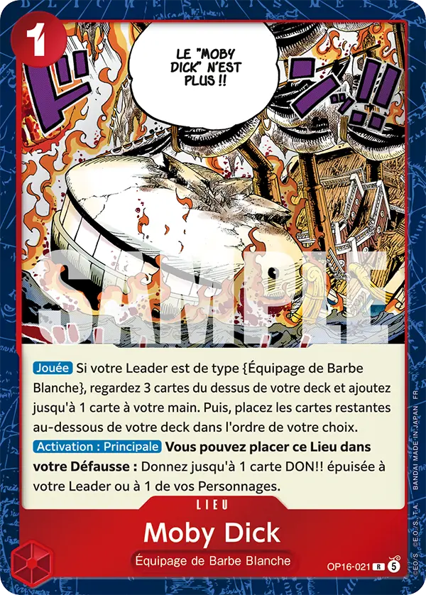 Carte One Piece OP16-021 Moby Dick | LorenZone