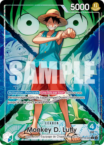 Carte One Piece Monkey D. Luffy OP16-022 V2 - L'Heure de la Bataille Décisive