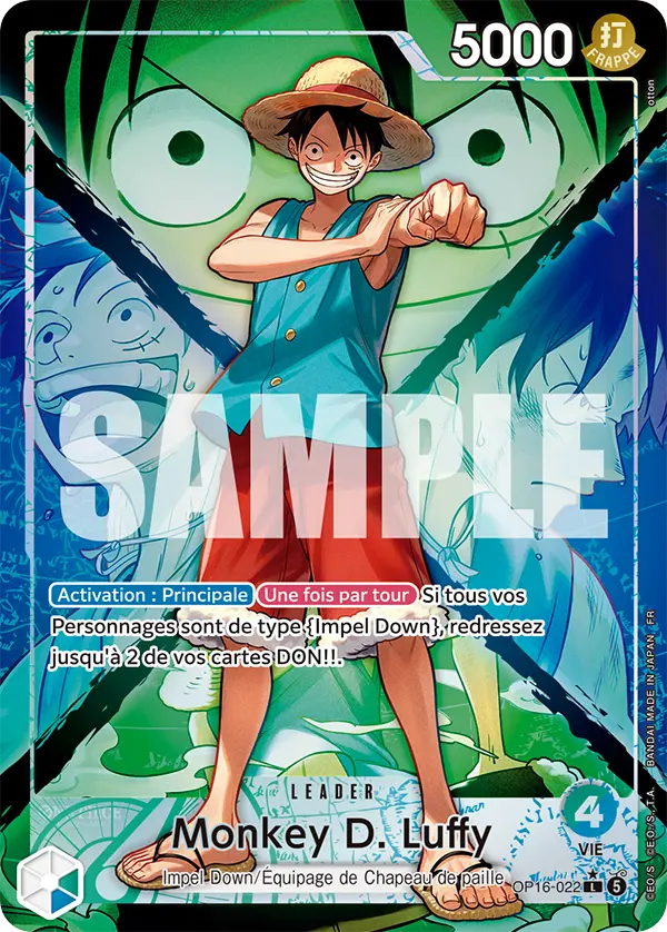 Carte One Piece OP16-022 Monkey D. Luffy | LorenZone