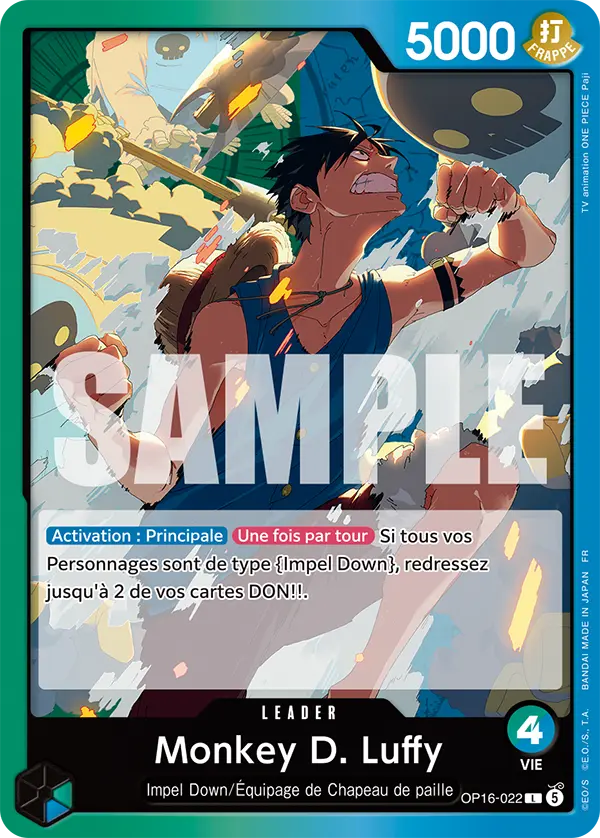 Carte One Piece OP16-022 Monkey D. Luffy | LorenZone