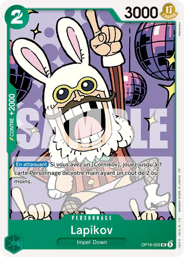 Carte One Piece Lapikov OP16-025 V1 - L'Heure de la Bataille Décisive