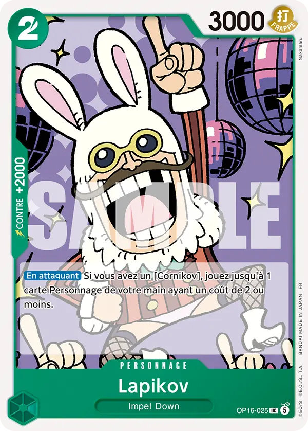 Carte One Piece OP16-025 Lapikov | LorenZone