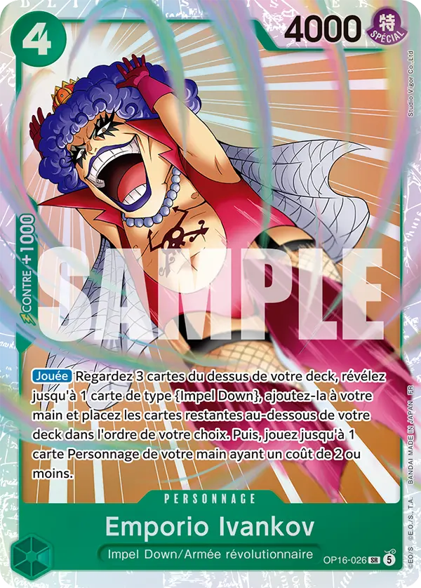 Carte One Piece OP16-026 Emporio Ivankov | LorenZone