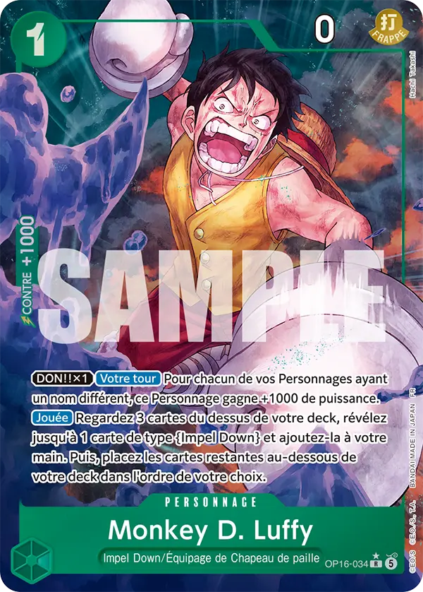 Carte One Piece OP16-034 Monkey D. Luffy | LorenZone