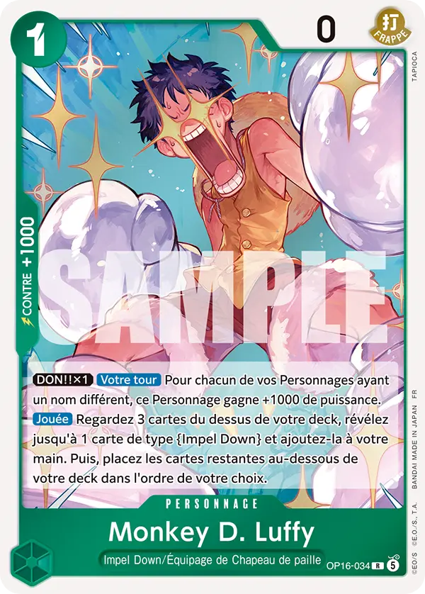 Carte One Piece OP16-034 Monkey D. Luffy | LorenZone
