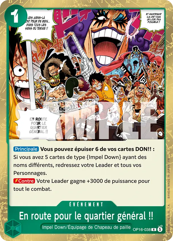 Carte One Piece OP16-038 En route pour le quartier général !! | LorenZone