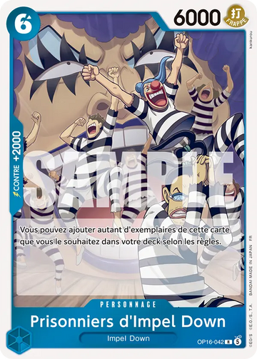 Carte One Piece Prisonniers d'Impel Down OP16-042 V1 - L'Heure de la Bataille Décisive