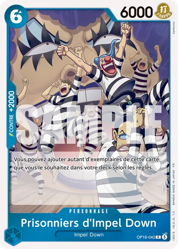 Carte One Piece OP16-042 Prisonniers d'Impel Down | LorenZone