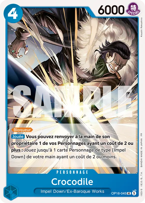 Carte One Piece OP16-045 Crocodile | LorenZone