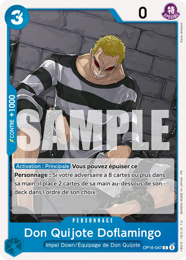 Carte One Piece OP16-047 Don Quijote Doflamingo | LorenZone