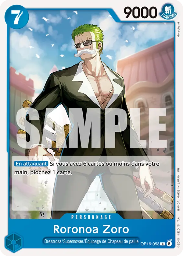 Carte One Piece OP16-053 Roronoa Zoro | LorenZone