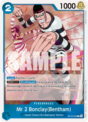 Carte One Piece Mr 2 Bonclay(Bentham) OP16-055 V1 - L'Heure de la Bataille Décisive