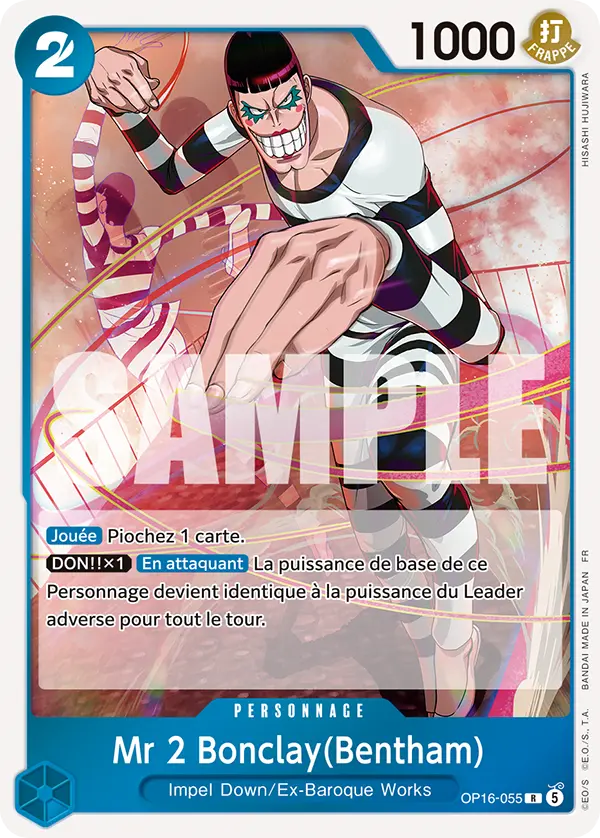 Carte One Piece OP16-055 Mr 2 Bonclay(Bentham) | LorenZone