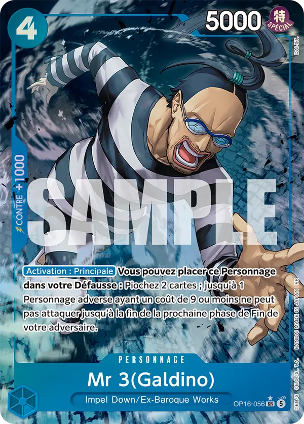 Carte One Piece OP16-056 Mr 3(Galdino) | LorenZone