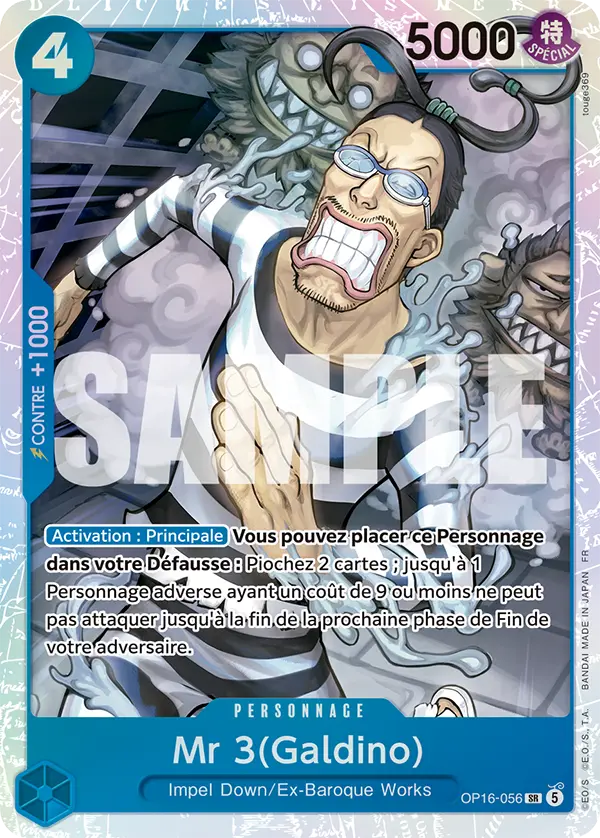 Carte One Piece OP16-056 Mr 3(Galdino) | LorenZone