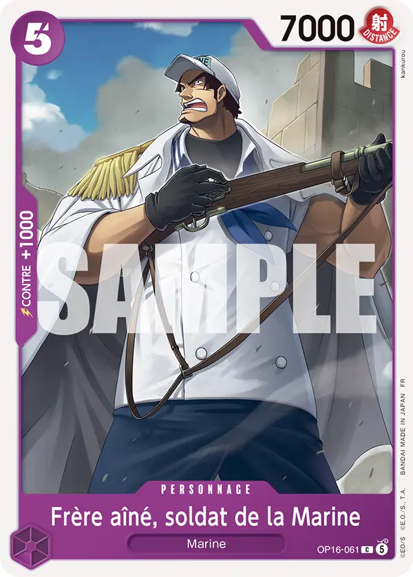 Carte One Piece OP16-061 Frère aîné, soldat de la Marine | LorenZone