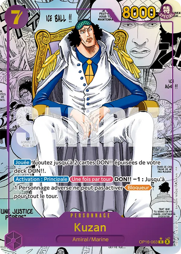 Carte One Piece Kuzan OP16-063 V3 - L'Heure de la Bataille Décisive