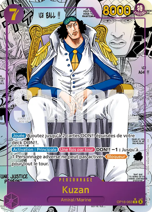 Carte One Piece OP16-063 Kuzan | LorenZone