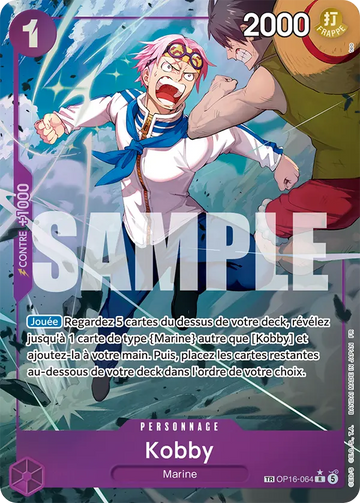 Carte One Piece Kobby OP16-064 V2 - L'Heure de la Bataille Décisive