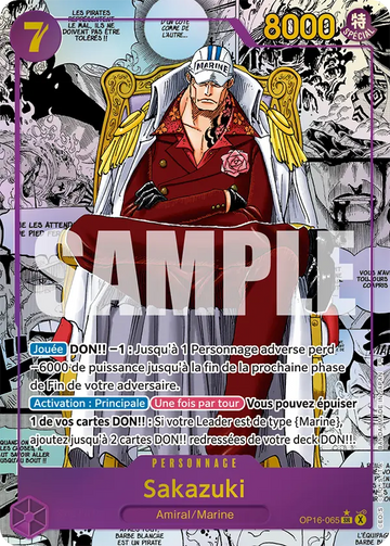 Carte One Piece Sakazuki OP16-065 V3 - L'Heure de la Bataille Décisive