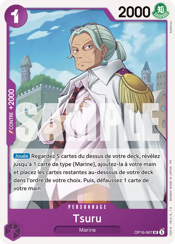 Carte One Piece OP16-067 Tsuru | LorenZone