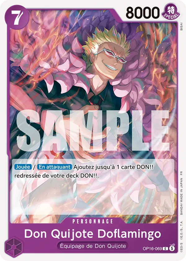 Carte One Piece OP16-069 Don Quijote Doflamingo | LorenZone