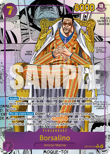 Carte One Piece Borsalino OP16-073 V3 - L'Heure de la Bataille Décisive