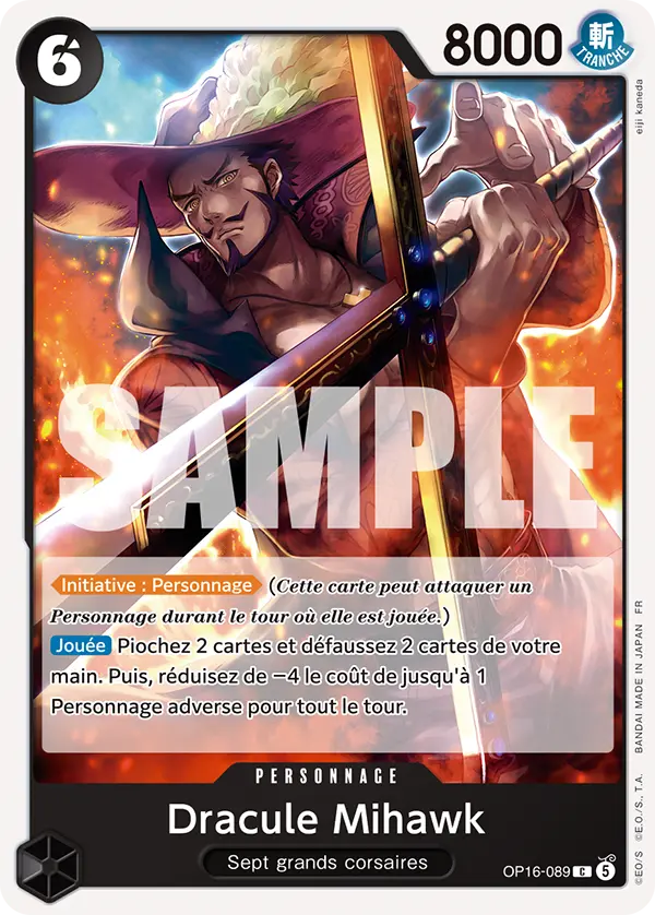 Carte One Piece OP16-089 Dracule Mihawk | LorenZone