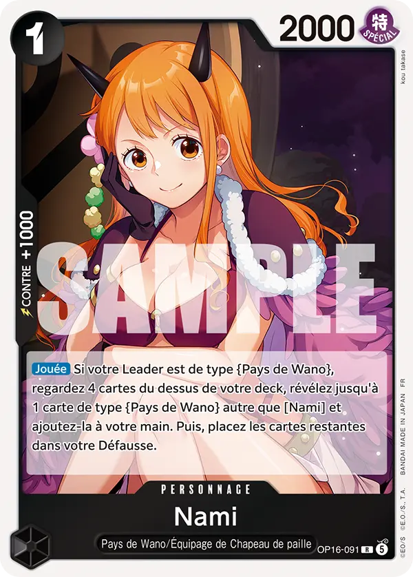 Carte One Piece OP16-091 Nami | LorenZone