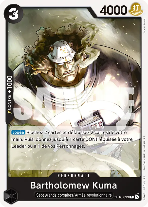 Carte One Piece OP16-093 Bartholomew Kuma | LorenZone