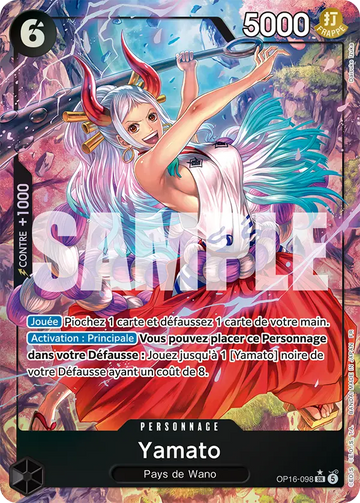 Carte One Piece Yamato OP16-098 V2 - L'Heure de la Bataille Décisive